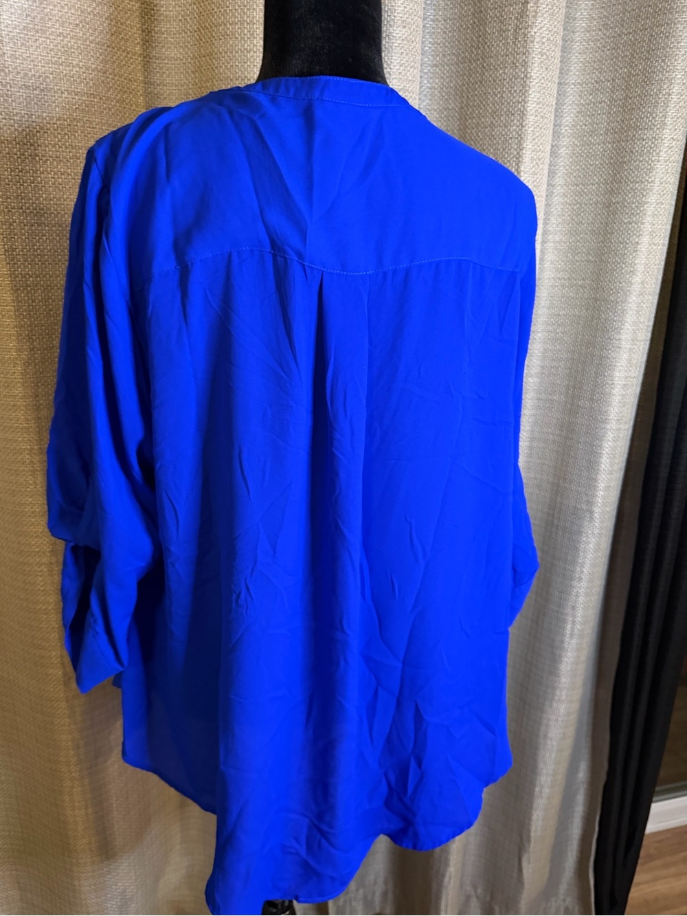 torrid Royal Blue Zip-Front V-Neck Tunic - Picture 6 of 6